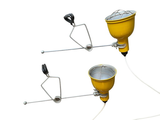 2 Industrial clamp lamps, Fretus Sweden