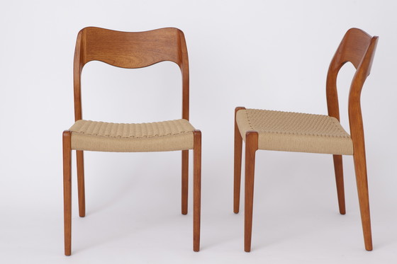 Image 1 of Set of 4 Teak Dining Chairs by Niels Otto Møller – Model 71, Danish Mid-Century Design
