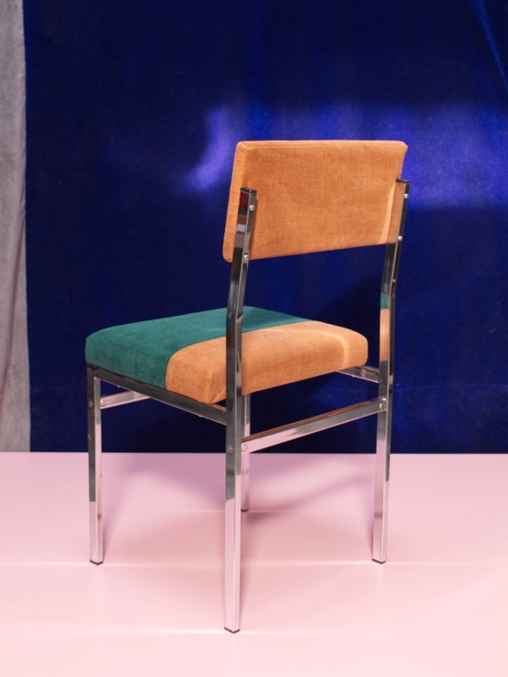 Image 1 of Chrome chair reupholstered