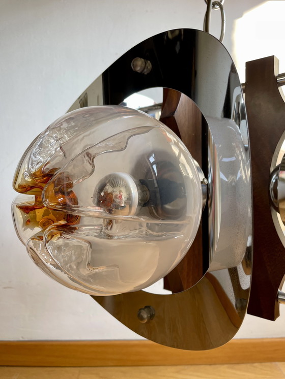 Image 1 of Lampe suspendue Mazzega Murano de l'ère spatiale