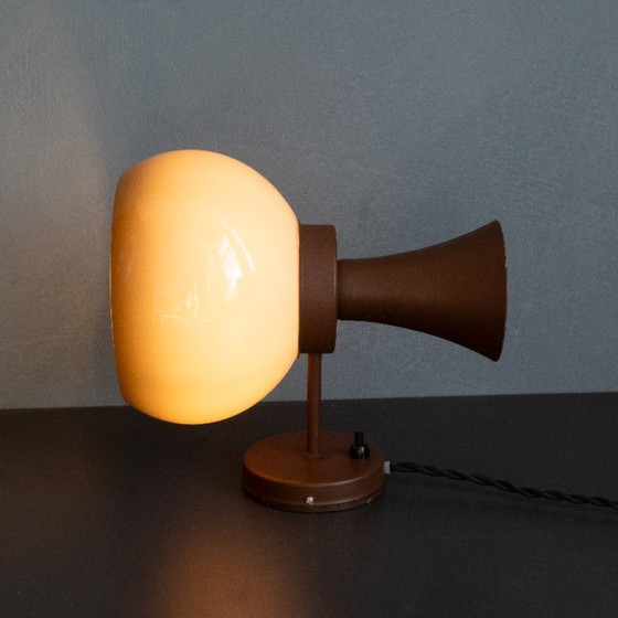 Image 1 of Bruine Herda Diabolo Vintage Mushroom Wandlamp