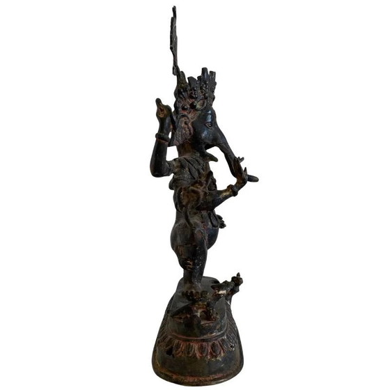 Ganesha danzante con seis brazos – estatua de templo de bronce antigua (lote 163) – Esculturas, Bronze (photo 3 of 16)
