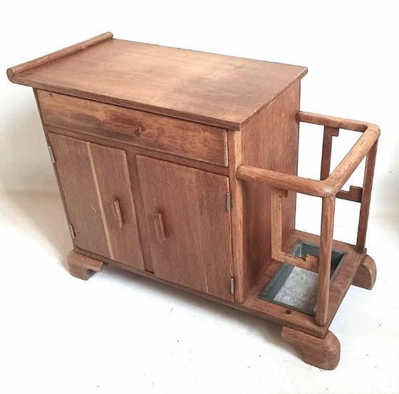 Image 1 of Klein art-deco kastje voor in de hal, 80 cm breed