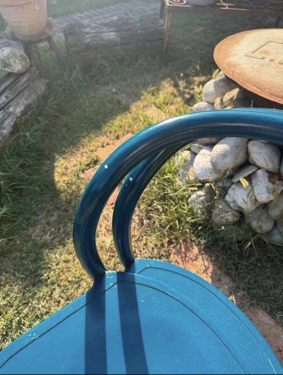 Pair of Moroso St. Mark Chairs by Martino Gamper, Ocean Blue, 2015, Chairs and lounge chairs, Wood (photo 11 of 14)