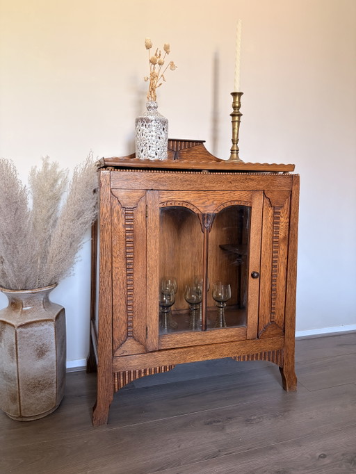 Vintage Art Deco tea cabinet, Amsterdam School style