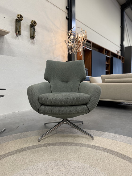 Image 1 of 2 Leolux Lloyd Plus Recliner Green Fabric