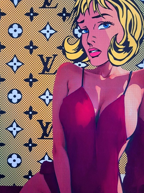 Image 1 of TUSHI KUNI - Pop Art francese - Litografia d'artista incorniciata