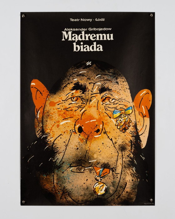 Madremu Biada – 1970s – Original Vintage Theater Poster by Waldemar Swierzy – Mid-Century Modern – 85x58 cm (photo 3 of 8)