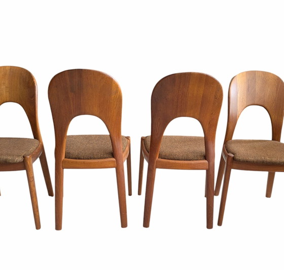 Image 1 of Vintage set of 4 Danish dining chairs, Niels Koefoed
