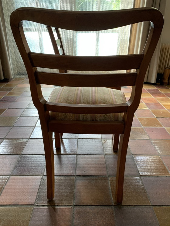 2 Sillas de comedor, Textil, Madera, Marrón (foto 6 de 9)