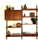 Vintage modular teak wall system, Denmark '60s