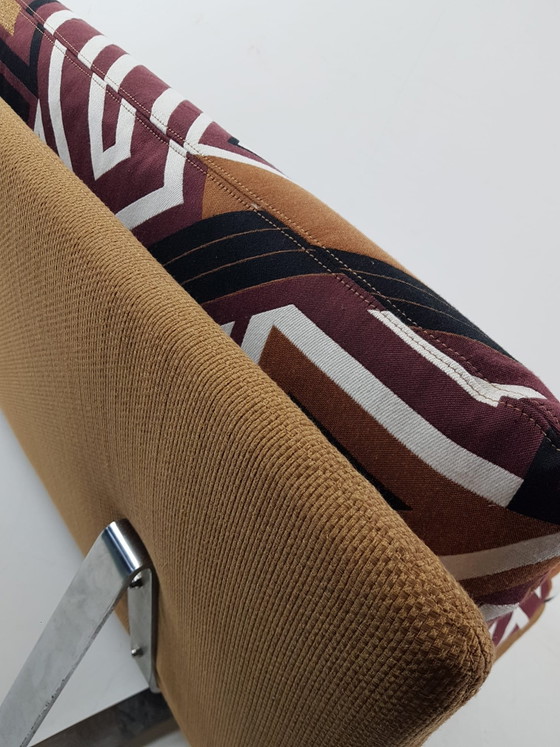 Vintage Artifort Kho Liang Three-seater Sofa Ochre Graphic – 3-5 seaters, Metal, Polyester (photo 6 of 8)