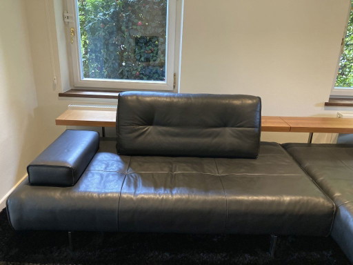 Rolf Benz DONO Design Ecksofa, schwarzes Leder, neuwertiger Zustand