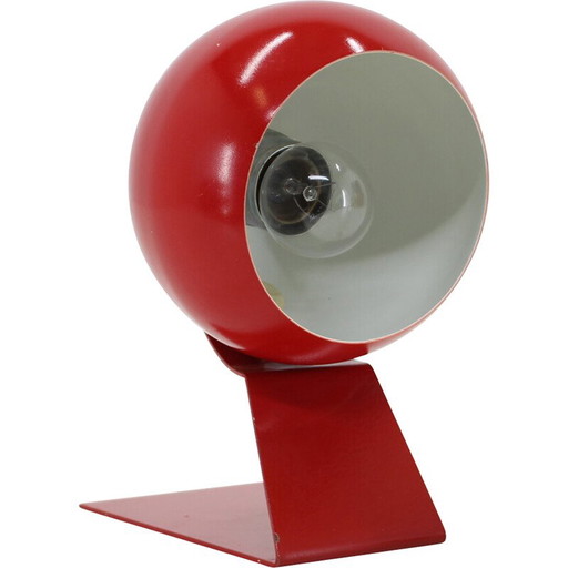 Vintage verstelbare rode tafellamp, Duitsland 1960