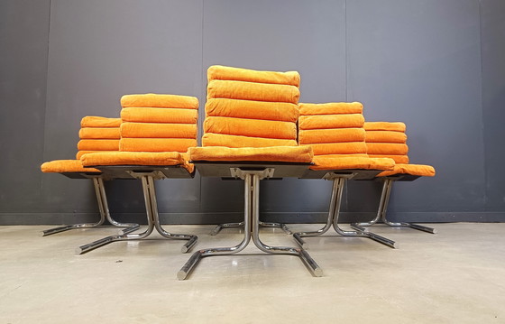 Image 1 of Space Age Esszimmerstühle, Satz von 6, 1970er Jahre