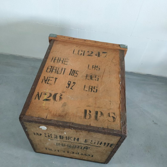 Image 1 of Vintage/Antieke Theekist Opbergkist Showkist Bijzettafel Plantenkist