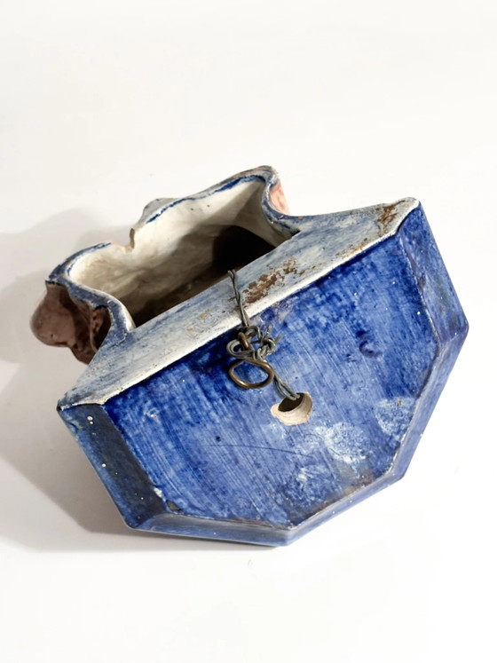 Handbemaltes italienisches Keramikregal aus dem frühen 20. Jahrhundert – Dekorative Objekte, Ceramic (photo 9 of 9)