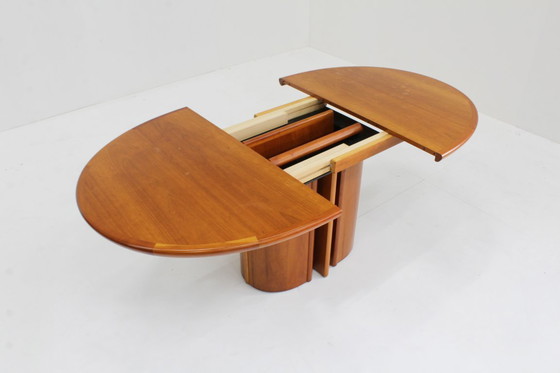Image 1 of Vintage Skovby Danish extendable oval dining table