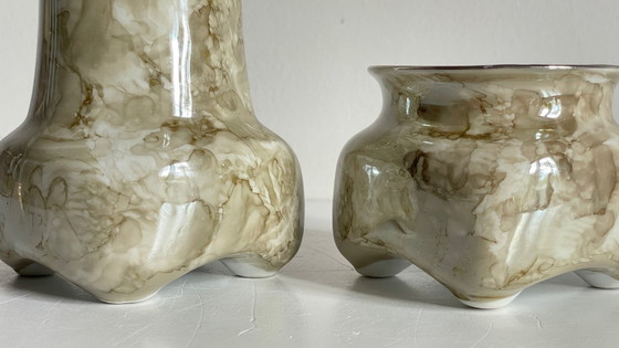 Image 1 of Karolina-Porzellanvasen, Polen, 1970er/80er Jahre