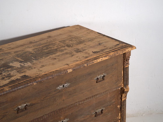 Antique chest of drawers with dark patina (c.1920) #43 (photo 16 of 40)