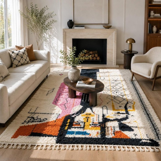 Authentiek handgeweven Berber Marokkaans tapijt 200cmx300cm – Vloerkleden en tapijten, Wool (photo 7 of 7)