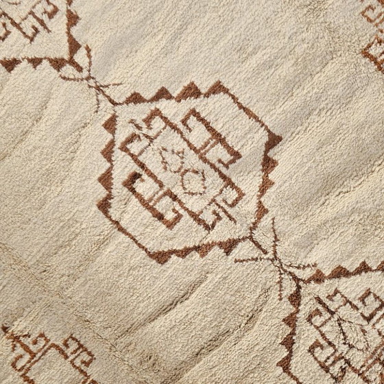 Image 1 of Beni Ourain tapijt | Marokkaans tapijt op maat, vierkant tapijt van 400x400 cm