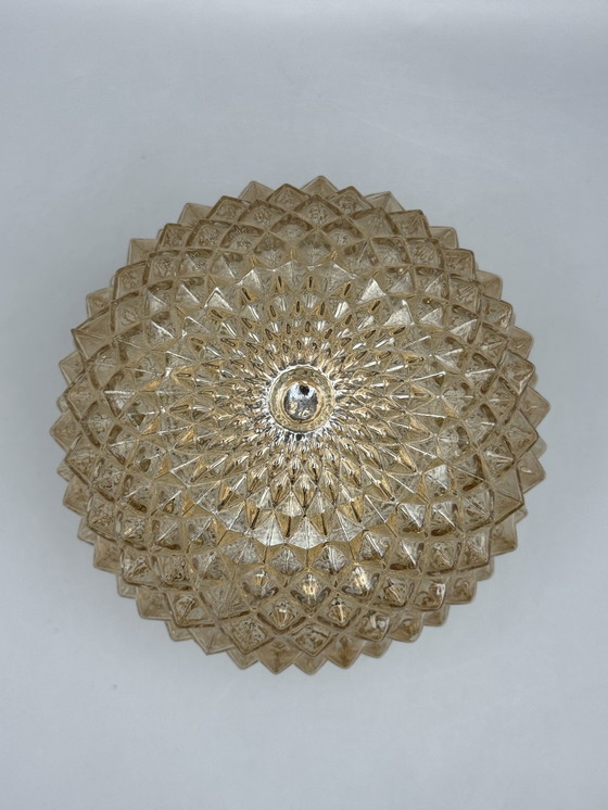 Image 1 of Vintage ceiling lamp in cut glass