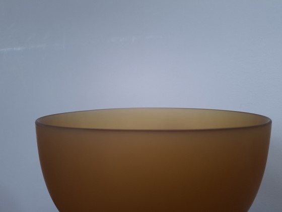 Image 1 of Vintage Cive Italian Bowl/Vase - Murano Glass with Wood - 26 cm