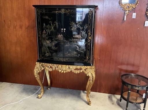 Meubles Jansen Chinoiserie cocktail kast