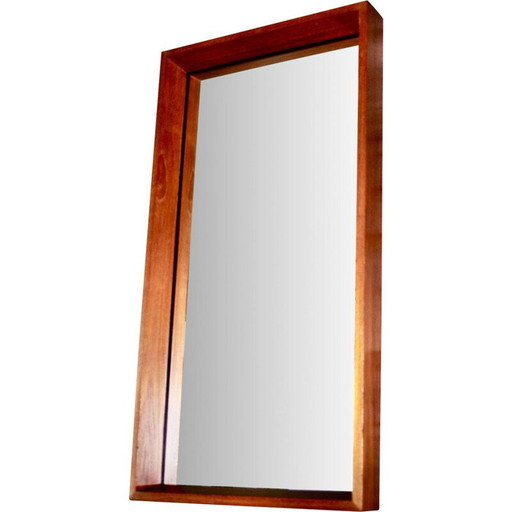 Miroir vintage en teck O.D Mobler A.S 1950