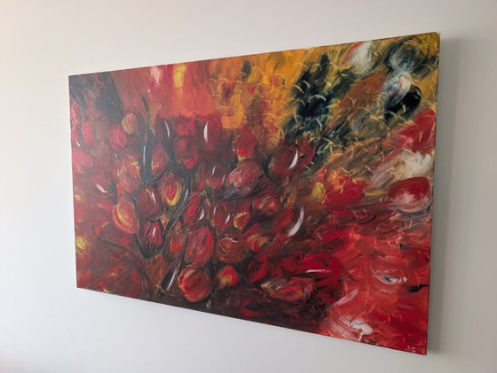Red Tulips – Paintings & Drawings, Canvas, Other (photo 6 of 6)