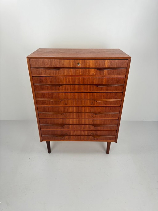 Cómoda de teca de G.J. Møbler, Dinamarca, c. 1960s
