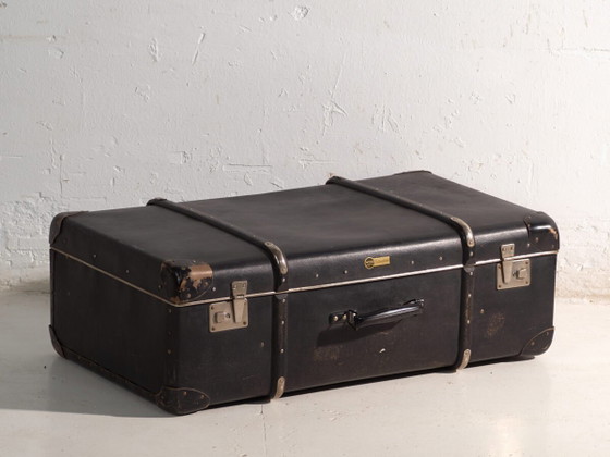 Antique WICO travel trunk in vulcanised fibre – Germany, circa 1930 – Travel bags, Metal, Art Deco (photo 2 of 40)