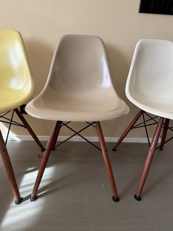 Image 1 of Set of 4 Vintage Eames Fiberglass Side Chairs (DSW)