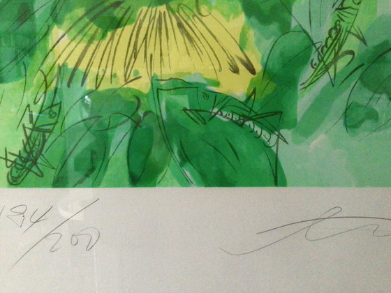 Image 1 of Walasse Ting „Blätter“ Kunstwerk