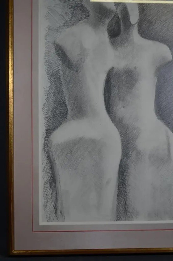 Gerard Ramon ( ) "Sculptural Forms" Dessin au Crayon Signé – Peintures et dessins, Paper, Glass (photo 9 of 10)