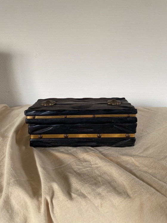 Image 1 of Vintage Brutalist Made in Spain Wooden Box