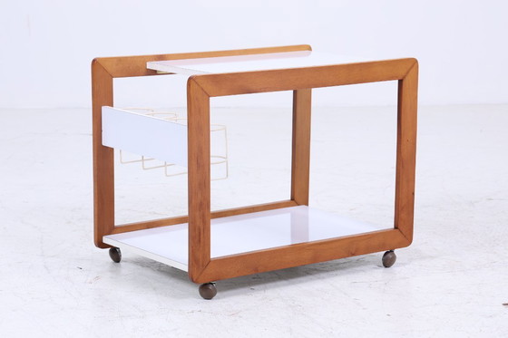 Image 1 of Chariot de service vintage des années 60 | Mid Century table table de téléphone table d'appoint rétro #07-35