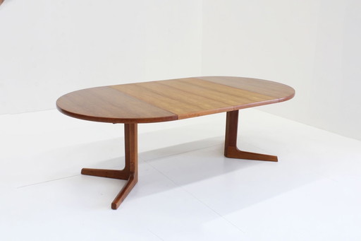 Table à manger ronde extensible vintage danoise 1960s