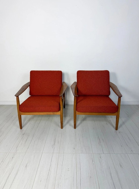 Image 1 of Fauteuil lounge vintage FD 164 en teck par Arne Vodder pour CADO, design danois, 1960