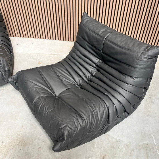 Image 1 of Ligne Roset Togo - Set Nero leather