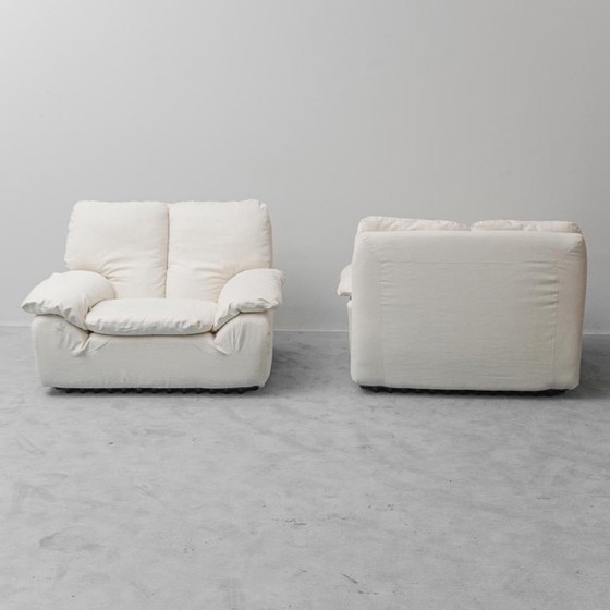 Image 1 of PAIRE DE FAUTEUILS BONHEUR PAR AMMANNATI ET GIAMPIERO VITELLI POUR BRUNATI, VINTAGE ANNÉES 70.