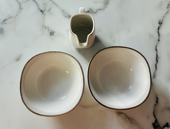 Image 1 of Small milk jug and porcelain cups, Schirnding Bavaria