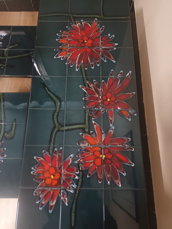 Image 1 of Vintage coffee table Adri with tiles