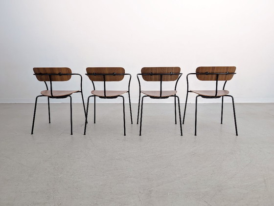 Image 1 of Set van 4 & Tradition Pavilion AV2 stoelen Frost Product fauteuil