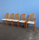 Ensemble de 5 chaises de salle à manger en teck Dyrlund, Danemark
