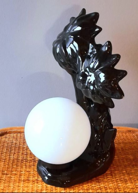 Image 1 of Lampada in ceramica a forma di palma, 1980