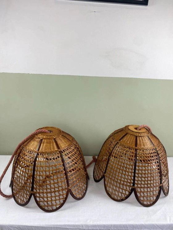 Vintage wicker pendant light – Pendant lamps, Rattan (photo 16 of 17)