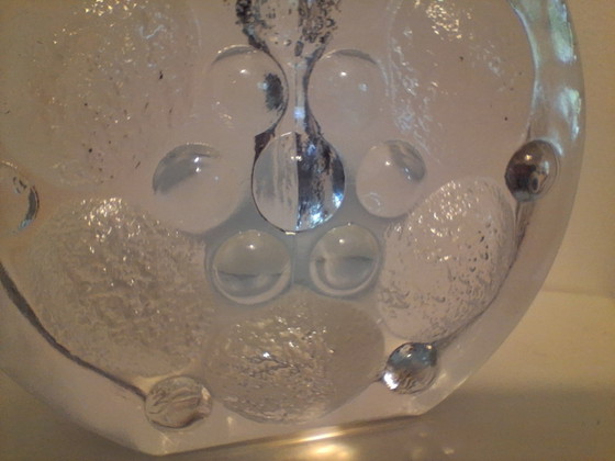 Image 1 of Vintage soliflore vase made of thick block glass, produced by the German manufacturer Walther Glas