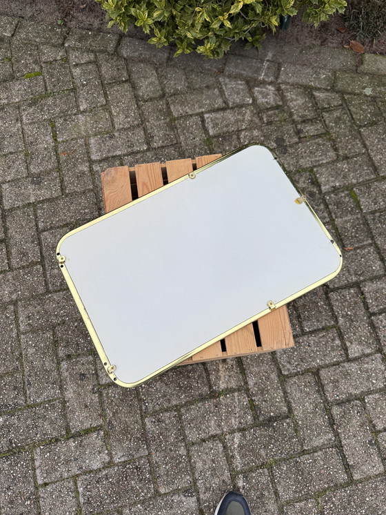 Image 1 of Hollywood Regency spiegel goudkleurig vintage wandspiegel